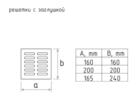 Решетка с заслонкой (заглушкой) 160х160 мм Старая Медь