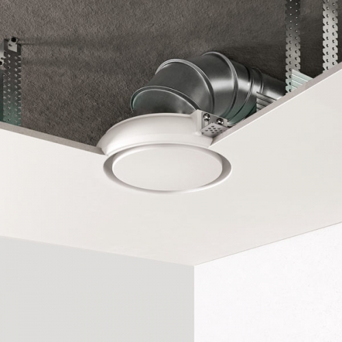 Теневой магнитный диффузор с вентилятором для потолков из гипсокартона 125 мм